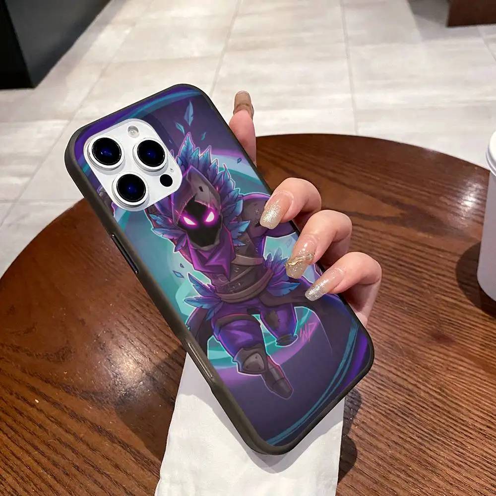 Cartoon B-Battle-R-Royales-F-FortniteS Phone Case Corrugated Pattern Phone Case For iPhone 17 Air 16 15 14 13 12 11 Plus ProMax