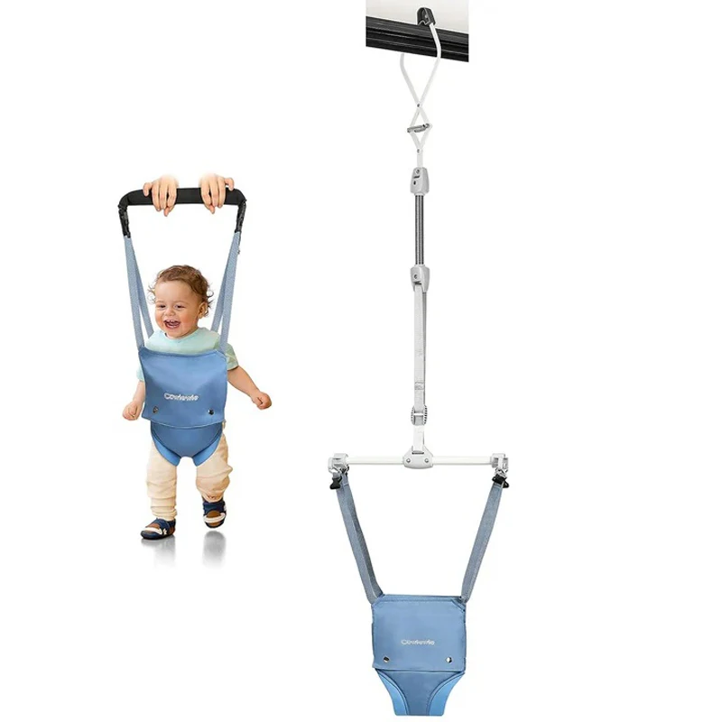 

Cowiewie 2 in 1 Baby Door Jumper with Walking Harness Function Sturdy Door Clamp Adjustable Strap Soft Seat for 6-24 Months Baby
