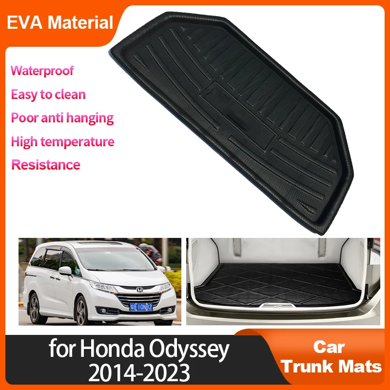 Auto Trunk Mat For Honda Odyssey RC1 RC2 2014-2023 2022 2021 2019 2018 RC4 Car Rear Cargo Liner Waterproof Protector Storage Pad