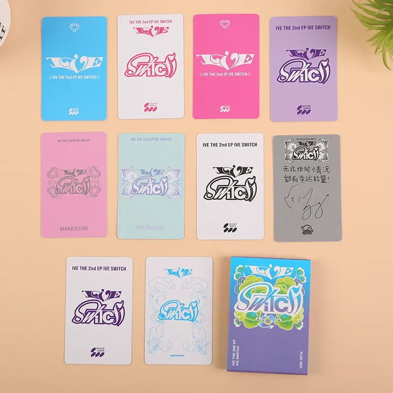 Neue kpop idol Tauch schalter Album Foto karte Yujin Gaeul Wonyoung Liz Rei Leeseo hochwertige Mitglied Foto karten Tauchen Geschenk
