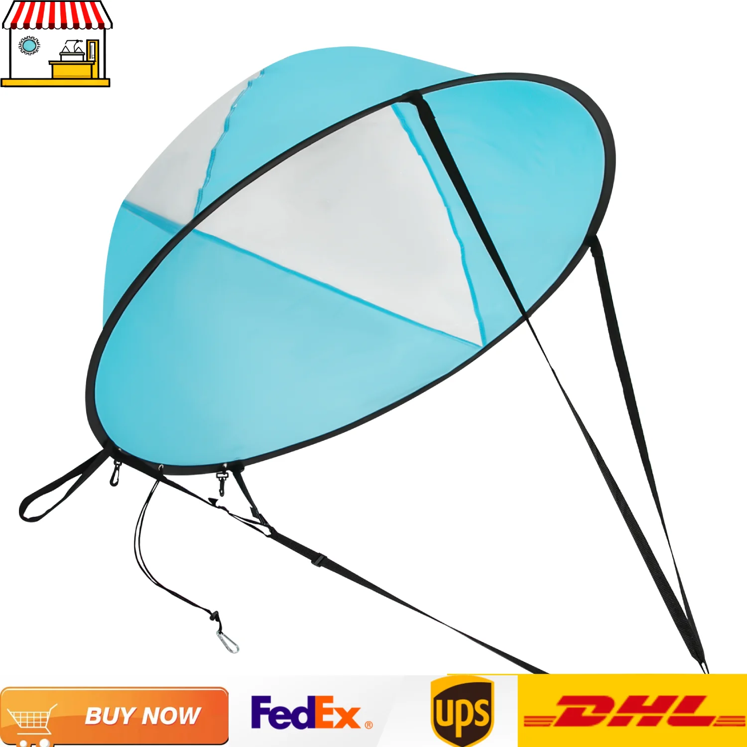 

Ветровое парусное весло для SUP-доски/каяка 42,5 дюйма | Портативная доска для серфинга из стекловолокна 108 см, аксессуары для водных видов спорта и лодок