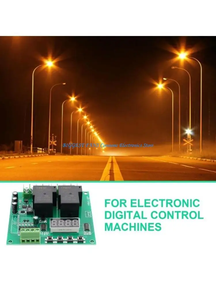 

YYB-5 12V 24V Two Relays Delay Timing Cycle Module Motor Forward/Reverse Control Board Control Solenoid Valves Pumps