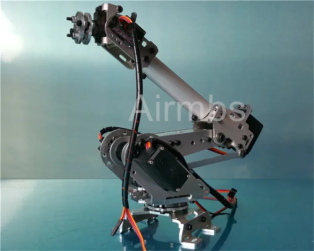 Aluminum 6 DOF Robot Arm with MG996r Servomotor Manipulator Mechanical Arm for Arduino DIY Robotics Toy Starter Kit