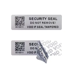 Pegatina de código QR de 50x15mm, etiqueta de seguridad auténtica, número único, personalizada