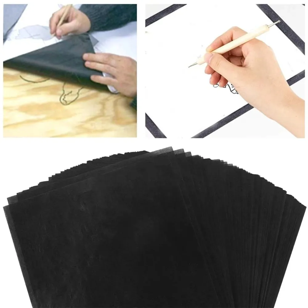50/10Pcs Handmade Carbon Copy Paper A4 One Side Coated Tracing Paper DIY Legible Transfer Drawing Transfer Sewing Accessories