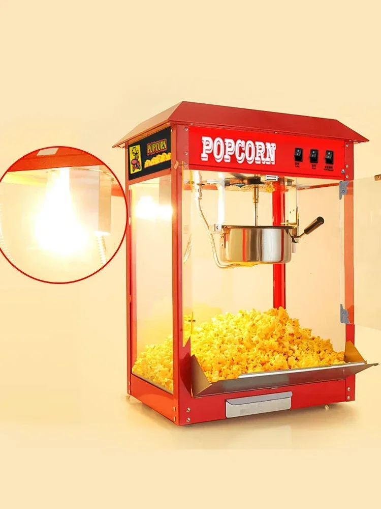 Máquina de pipoca comercial tenda elétrica totalmente automática máquina de pipoca móvel cinema