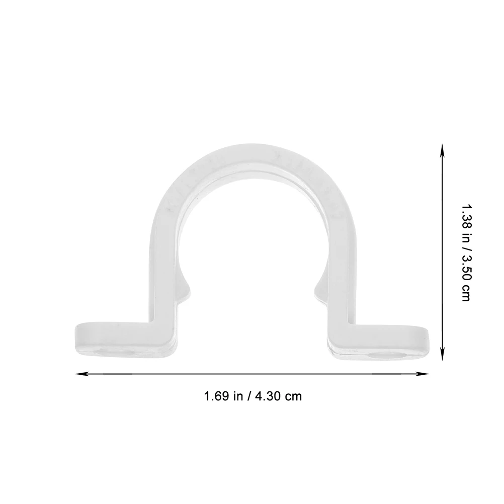 

20 Pcs PVC Pipe Connector Clamp for Pipes Strap Clips Plastic Clamps Tube Fixing