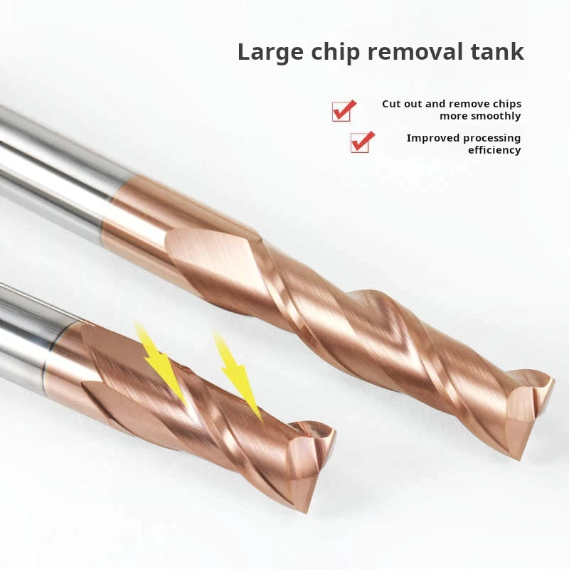 Fräser HRC55 Legierung Beschichtung Wolfram Stahl Werkzeug 2-Blatt-schaftfräser Großhandel Top Härte Fräsmaschine Fräser Für Metall