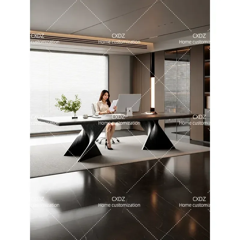 Ji Give Ladies Premium Sense Boss Office and Chair Combination Set Solid Wood Computer Small Home Desk
