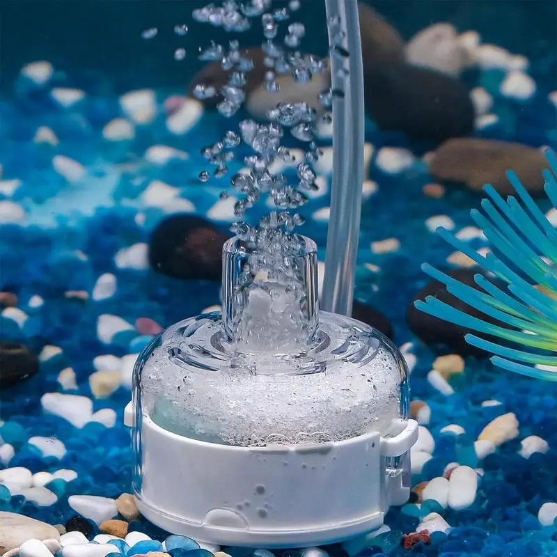 Mini filtre à poissons précieux SubSN, aquarium Pound avec pierre à air, favorise l'oxygène, poignées de surpoids de vache, taille compacte amovible pour les poissons