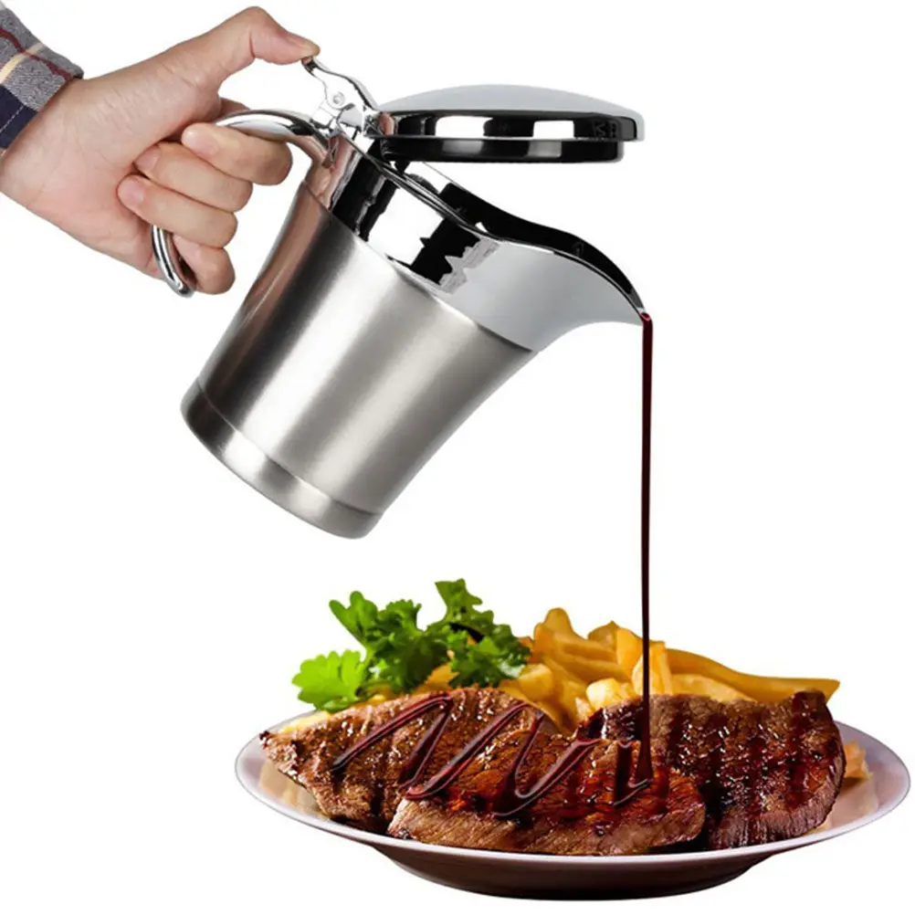 

1 шт. Бутылка для соуса из нержавеющей стали, высококачественный, устойчивый к коррозии кухонный контейнер для уксуса, соевого соуса, соусов-заправок