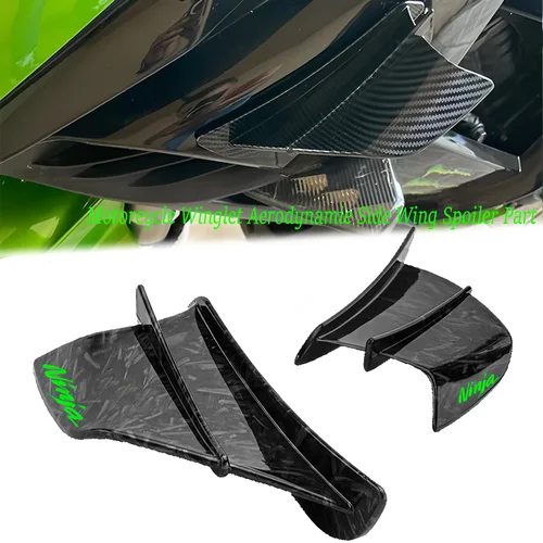 Para KAWASAKI NINJA 300 400 NINJA 650 Z400 Z900 ZX-10R ZX-25R H2 abajo Universal motocicleta Winglet aerodinámico Kit de alas alerón