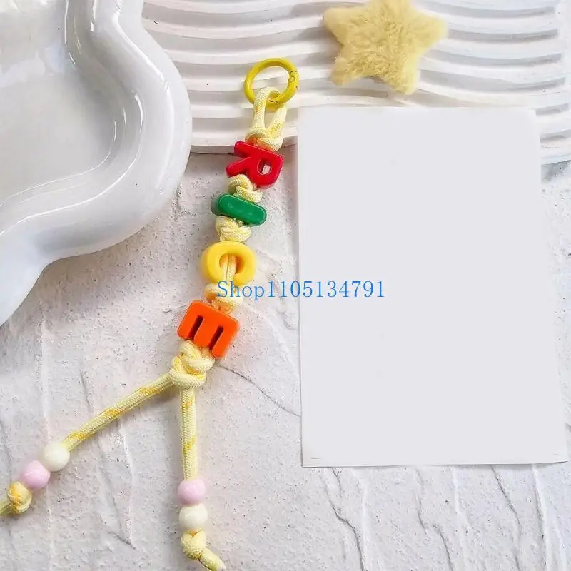 98km Fashionable Dopamine Colors Letter Bead Purse Charm Unique Look Hangings Pendant