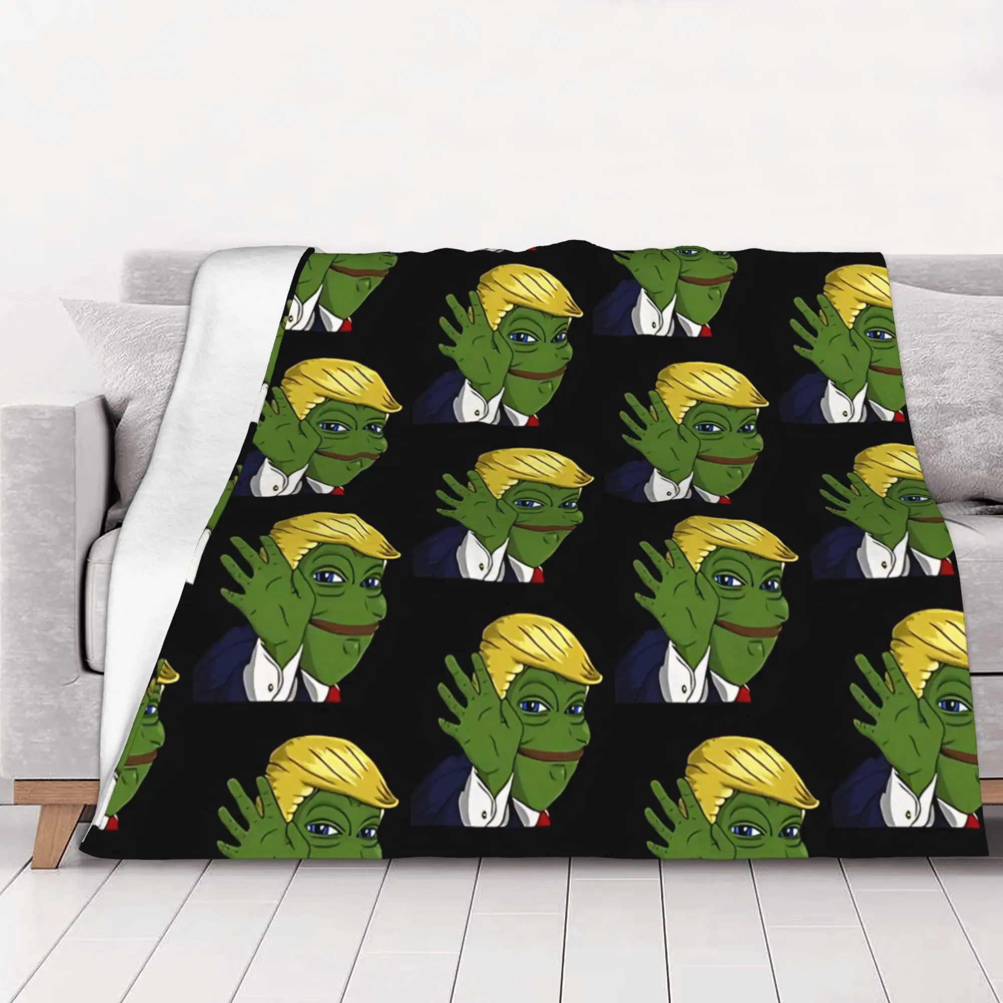 1PC Home Cutecore cool Pepe the Frog Blanket Super Cosy Plush Home Living Room Sofa Halloween