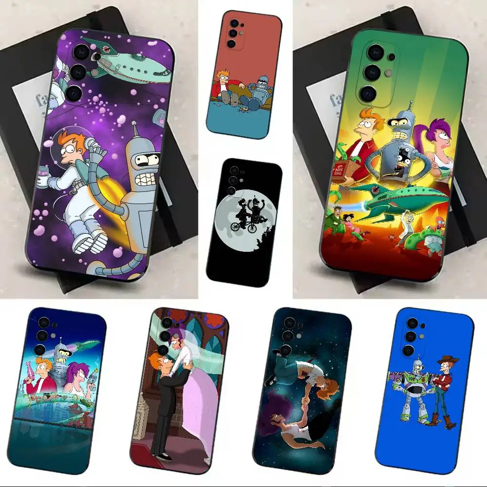 FUT-F-Futurama Retro Cartoon  Phone Case Soft Black For Samsung S24,S21,S22,S20,S23,S30,Ultra,S20,Plus