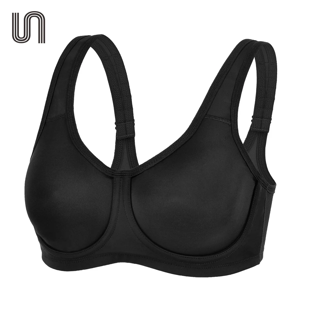 

Women Unwired Bras High Impact Double-Layer Shock Control Plus Size Outer Sports Bra Tops Sportswear Gym Workout Run Underwear