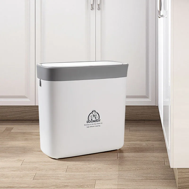 

Hotel Under Cabinet Trash Can Bathroom Small Portable Plastic Trash Can Automatic Cover Poubelle De Cuisine House Accessories