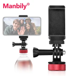 Manbily Portable Holder for Smartphone Travel 180 ° Rotation Clamp Mount Bracket For Beverage water Bottle record Vlog