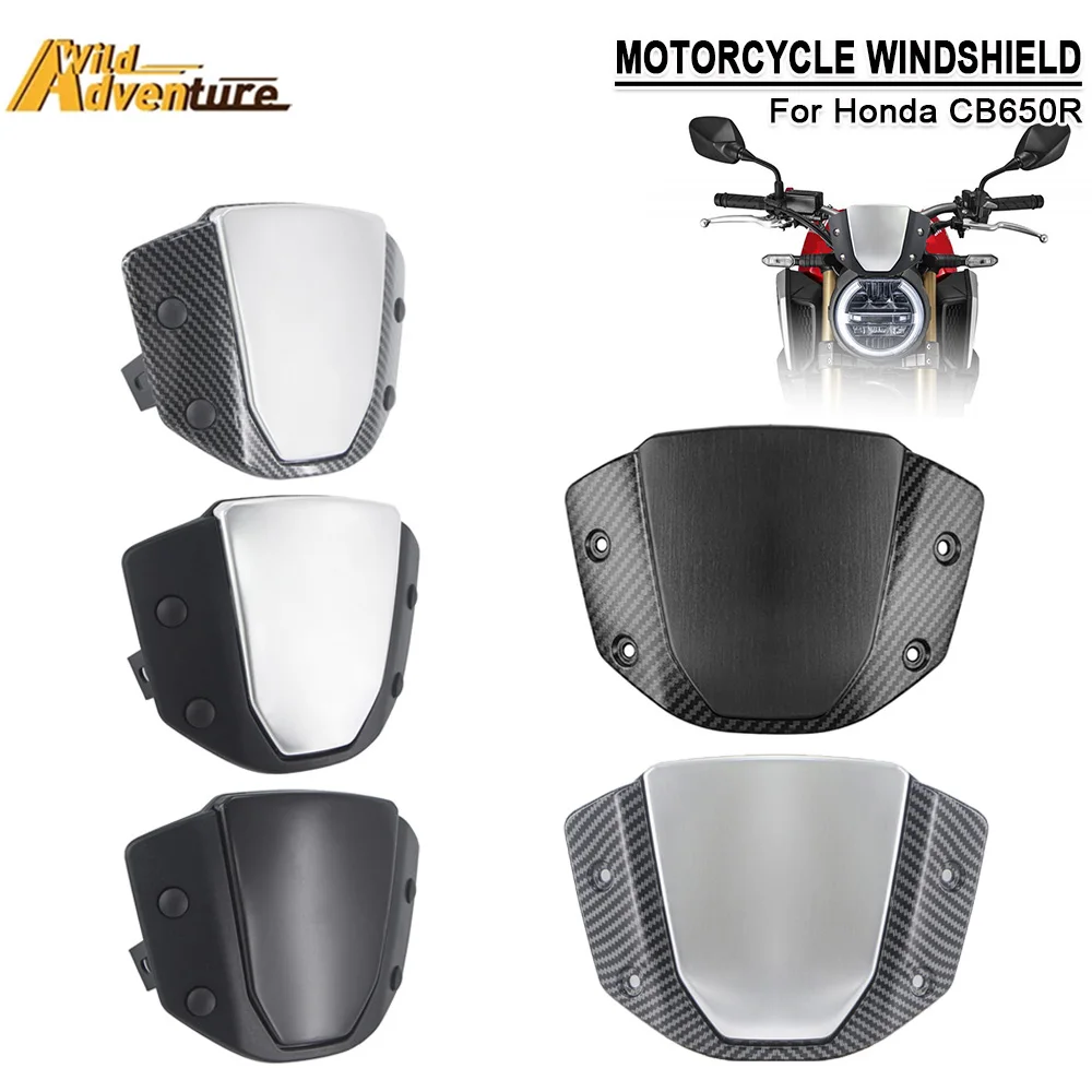 Für Honda CB650R CB650R 2019-2023 CB650R 2024-2025 Motorrad Windschutzscheibe Sport Windschutzscheibe Windabweiser Visier Bildschirm Halterung