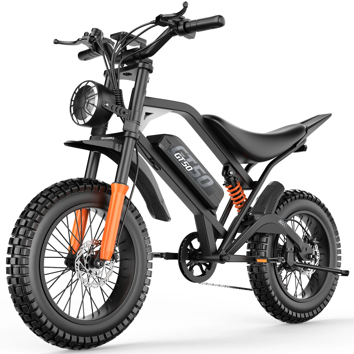 ASKGO Adult Electric Dirt Bike, 2500W Peak Motor, 80Nm Torque, 38MPH Max Speed, 65 Miles Range, 48V 25AH Removable Battery, 20" Fat Tire All-Terrain E-Bike with NFC Unlock