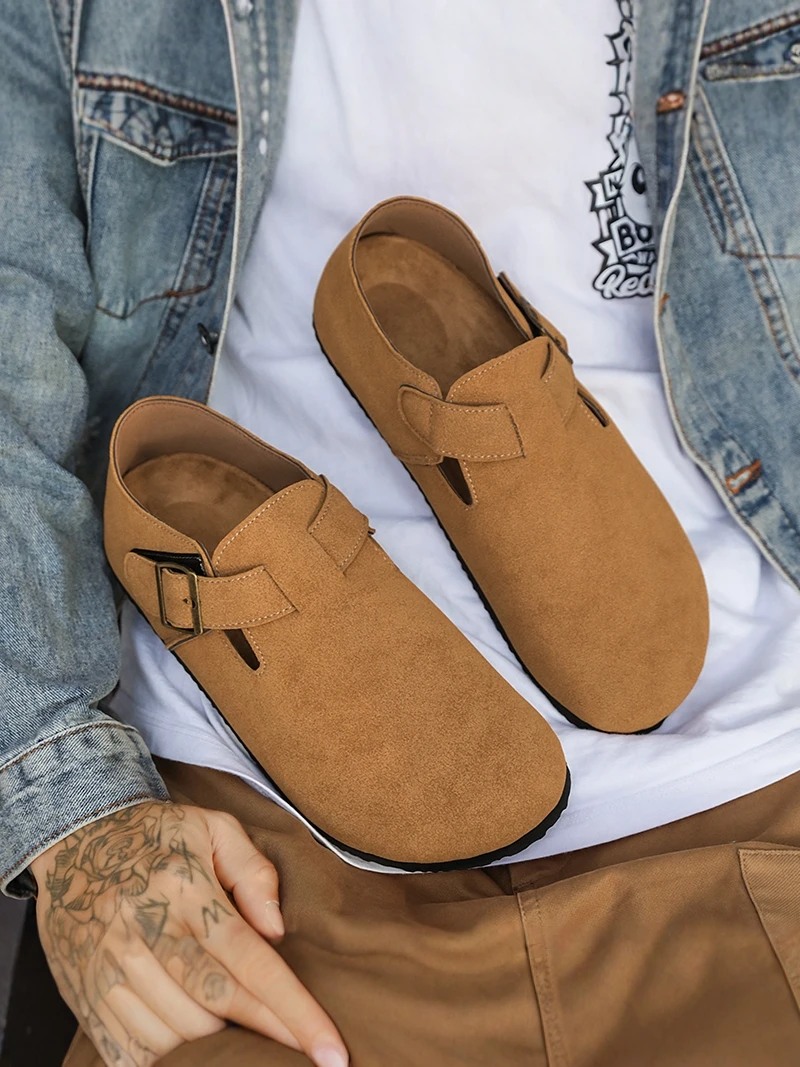 

Men's Birkfoot 2026 New Summer Slip-On Anti-Slip Soft Bottom Casual Retro Trendy Match All Slippers Fashionable Flat Heels