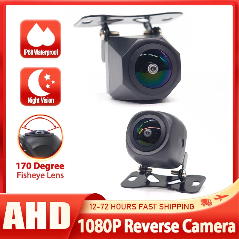

Автомобильная камера заднего вида AHD 1080P, 12В, с ночным видением, для парковки и заднего хода, водонепроницаемая, HD, цветное изображение, видеокамера для автомобиля