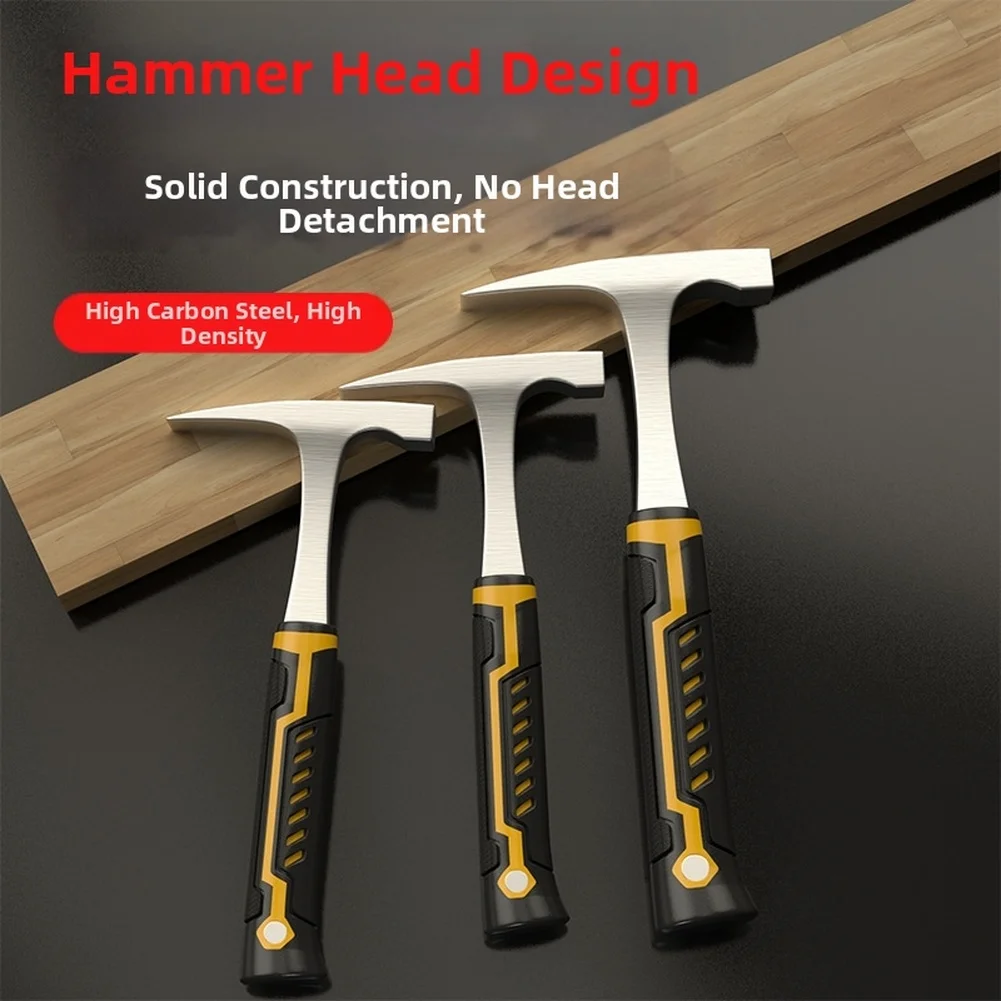  1pc Geological Exploration Hammer Multifunctional Rock Hammer Anti Slip Shock-absorbing Handle Outdoor Multi-purpose Hammer