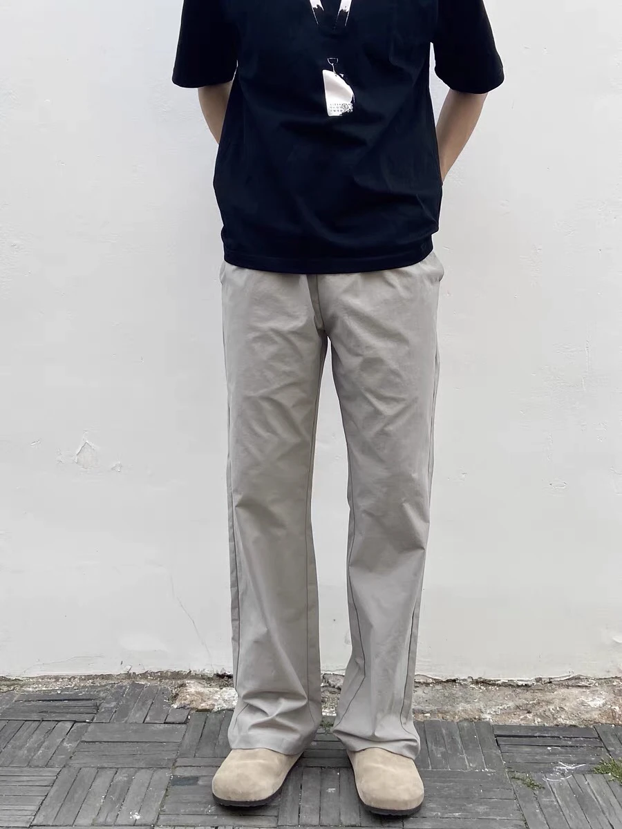 

Длинные брюки Ice Skin Bootcut American Sle Bend Knife Summer Cool Sensation Loose Micro Flare Прямые брюки Тонкие ноги Повседневная одежда Ve...
