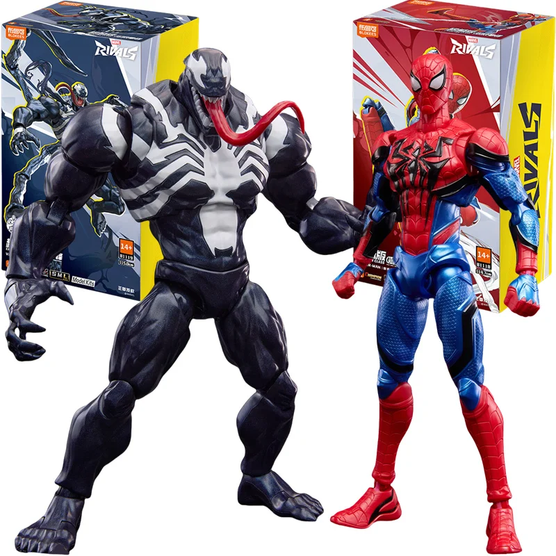 

NEW Blokees Venom Scarlet Spider Peter Parker Beyond Version Action Figure Model Assembly Toys Desktop Ornament Birthday Gifts