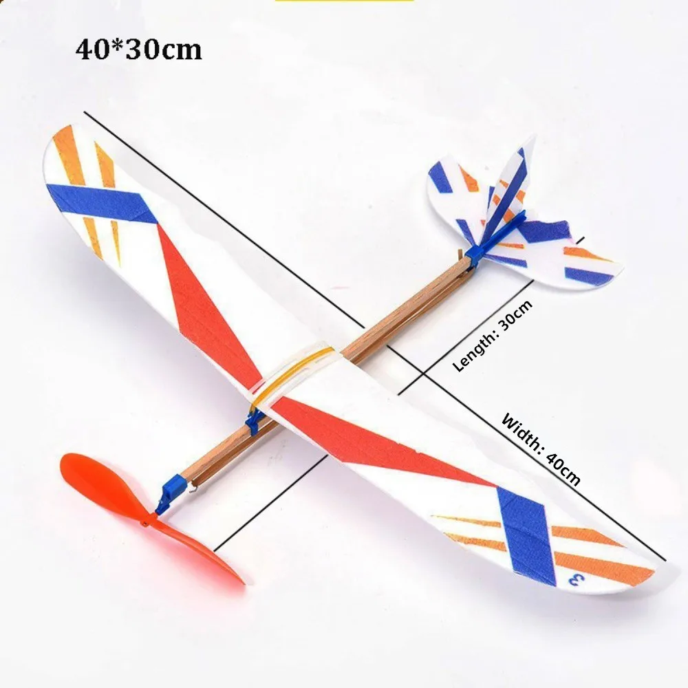 Ligthweight Airplane Glider Toy Model Popular Multistyles Students Flight Competition Rubber Band Powered Helicopter