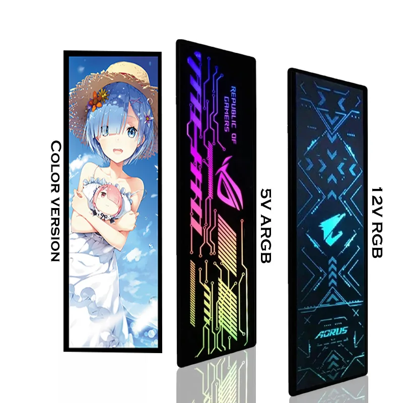 Customized PC Case Side Panel GPU Backplane RGB Faith Light  Colorful /RGB /D-RGB AURA Streamer Backplate For Case/Graphics Card