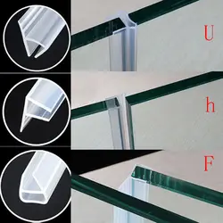 1M 6-12mm F U h Shape Glass Door Sealing Strips Silicone Rubber Window Glass Seal Strip Bath Screen Door Weatherstrip