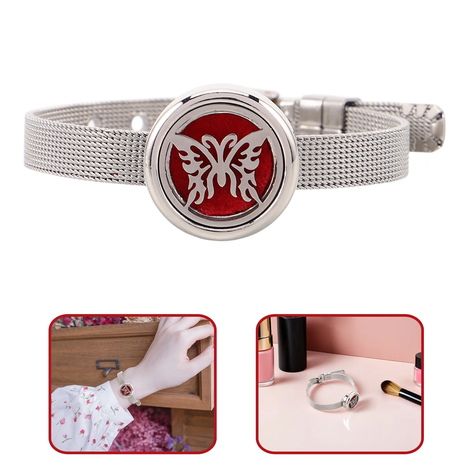 

Aromatherapy Bracelet Natural Essential Oil Diffuser Adjustable for Women Men Relaxation Jewelry Calming Fragrance Gift Daily