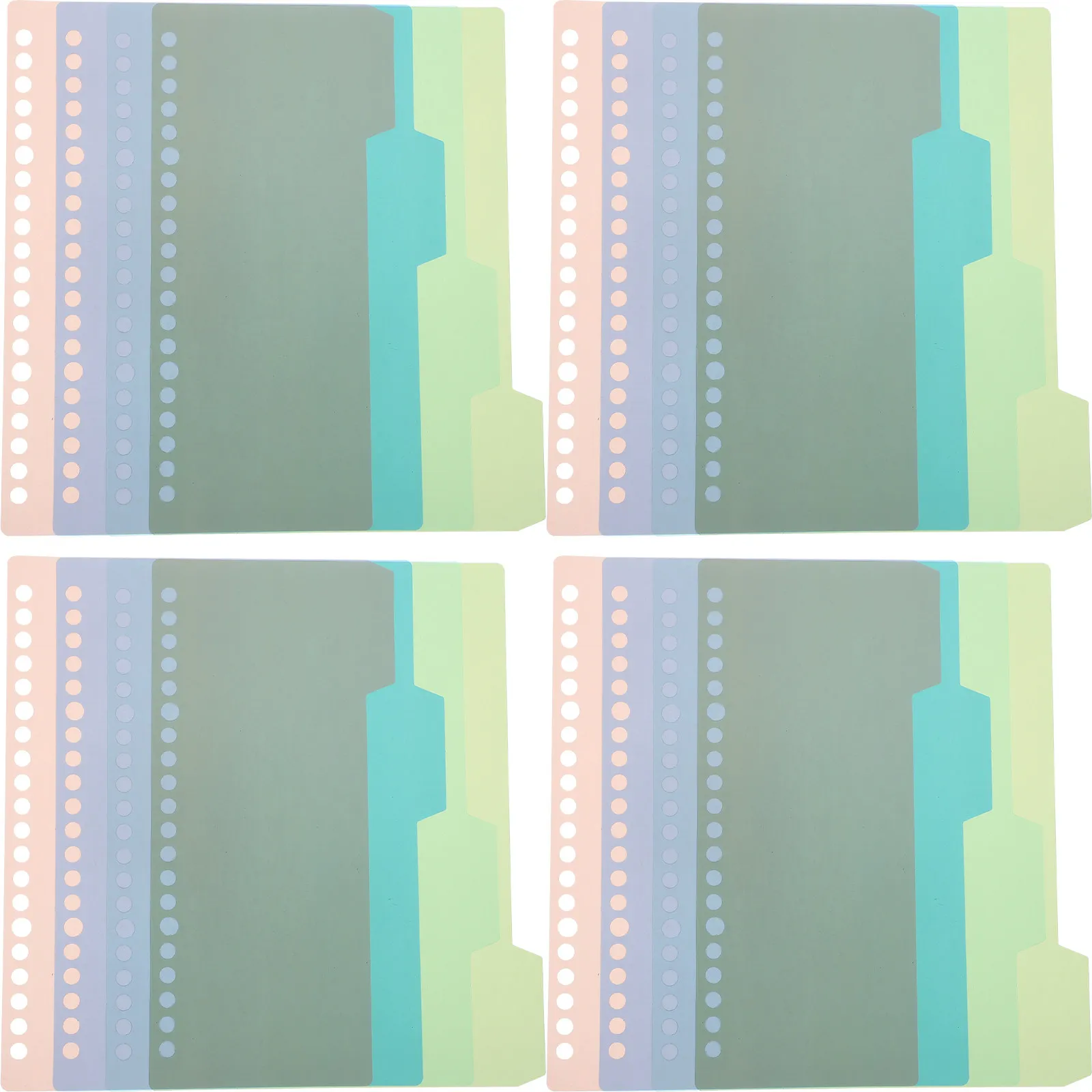 

32Pcs Index Dividers Colorful Plastic Binder Tabs Notebook Dividers for Study Work Office Journal Organization