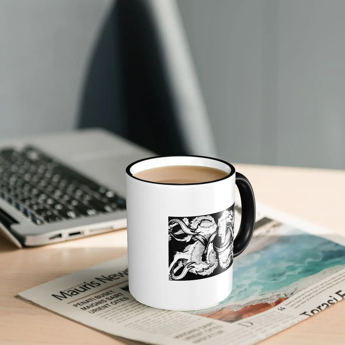 Round Hounds Mug Funny Ceramic Coffee Cups Tea Mugs Milk Cup Drinkware Gift for Friends