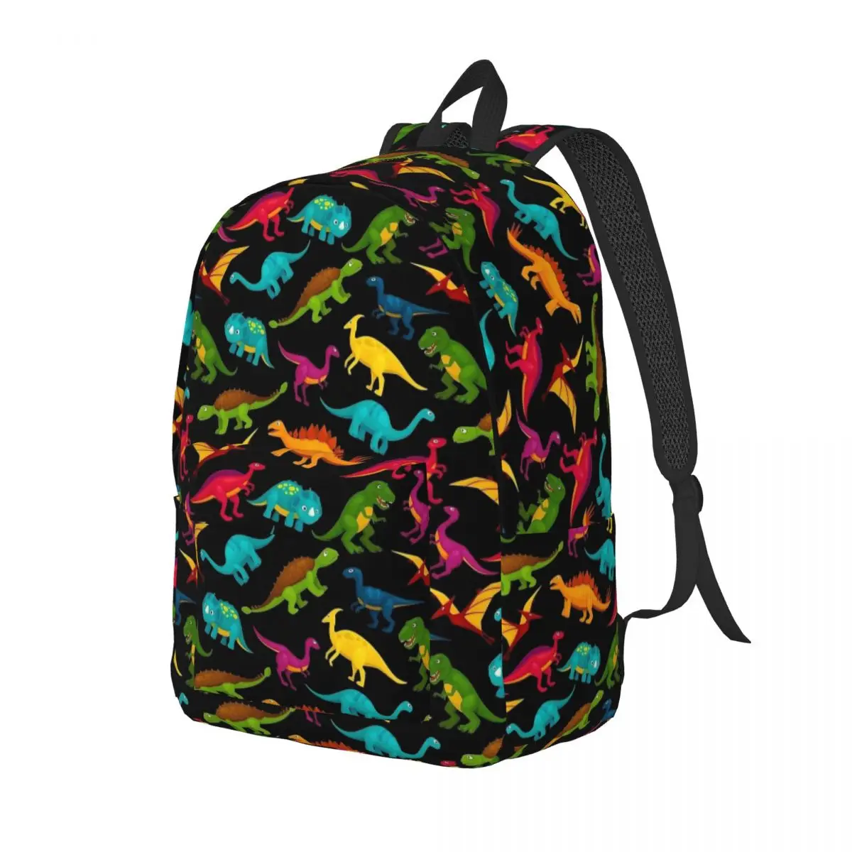 Fun Pattern Rex Dinosaur Backpack for Boy Girl Kids Student School Bookbag Canvas Daypack Kindergarten Primary Bag Gift