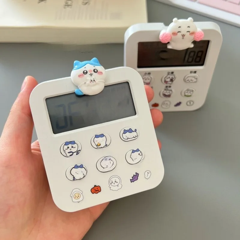 MINISO Timer Lucu Kawaii Chiikawa Usagi Momonga Jam Alarm Timer Menghadiri Kelas Belajar Portabel Anak Sekolah Yang Disayangi