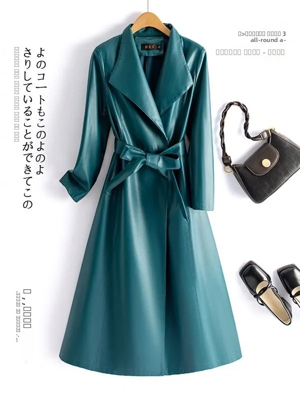   Ning 本革ジャケット レディース ミッドレングス 韓国風 スリムフィット 2025 新作 春秋 高級感 シープスキン