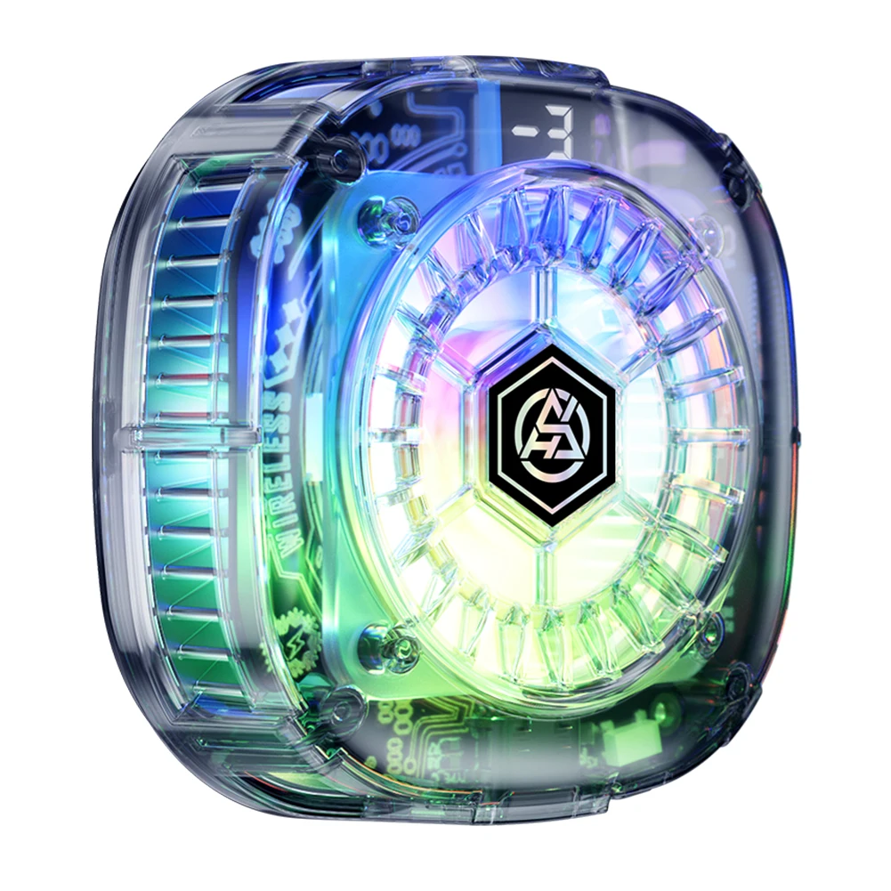 3 in 1 Magnetic/Back-clip Mobile Phone Summer Cooler for PUBG Game 15W Mobile Cooling Fan Digital Display RGB for Android iPhone