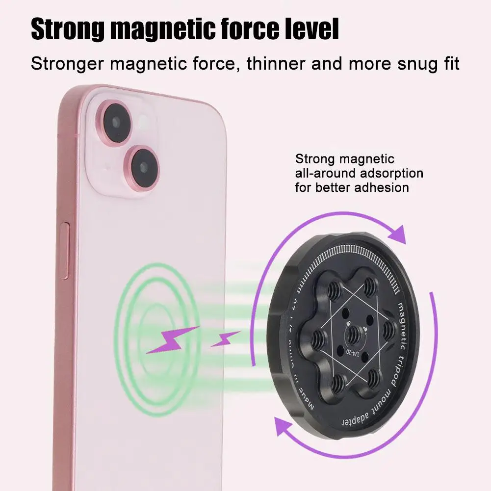 For DJI 0smo Mobile6/om5/om4/om4 Se/OM SE Stabilizer Stick Holder Strong Selfie Tripod Magnetic Phone Holder Phone Magnetic L4A7