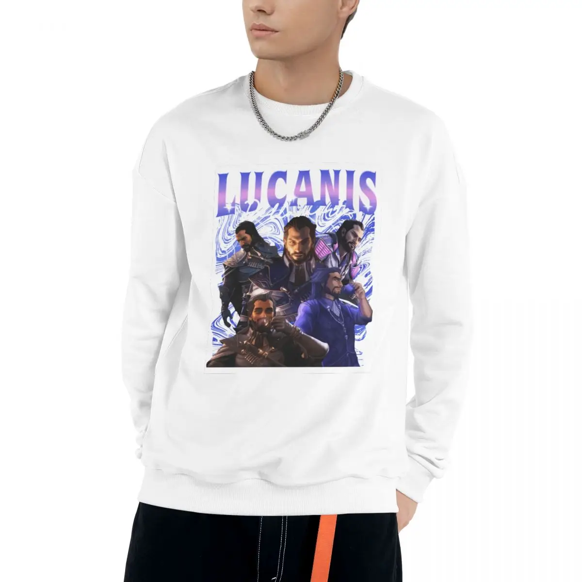 Lucani.s Dellamort.e Vintage Retro 2024 New Cotton Blend Sweatshirt for Men Women Casual Sport Design Round Neck Pullover