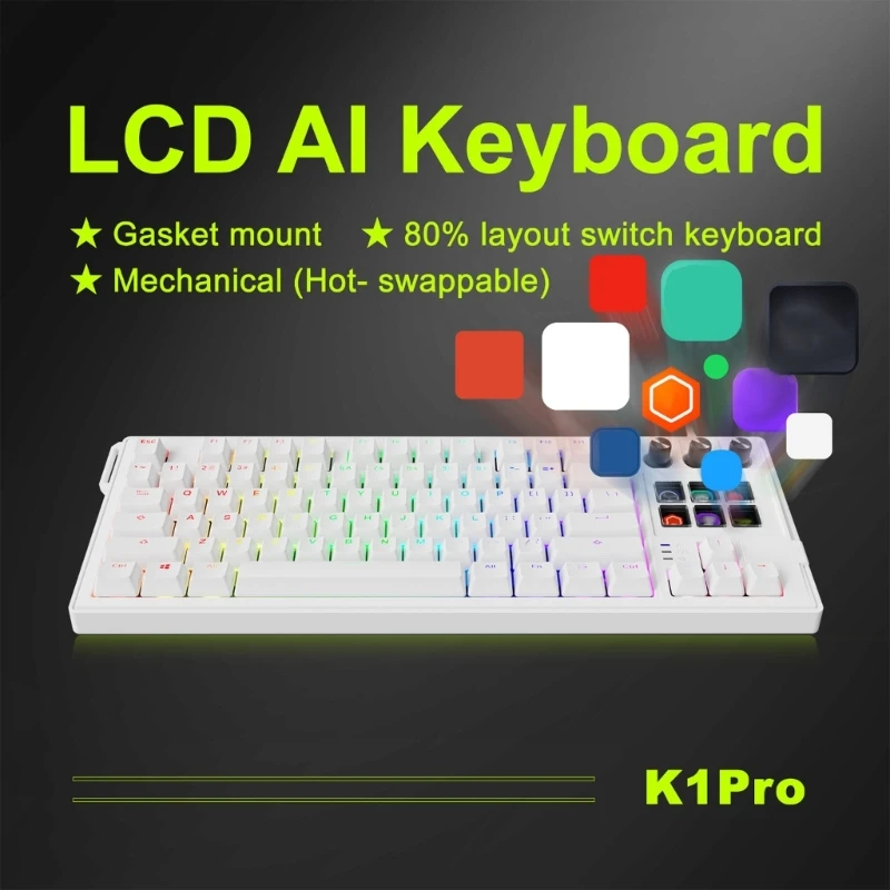 LCD Mechanical Input Device with Customizable Features for Efficient Broadcasting and Play 896C