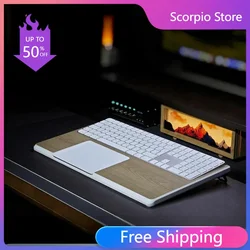 Walnut Solid Wooden Tray Palm Rest Customized 2 in 1 Stand for Magic Keyboard Magic Trackpad A1843 A2520 A1535 Wrist Support Pad