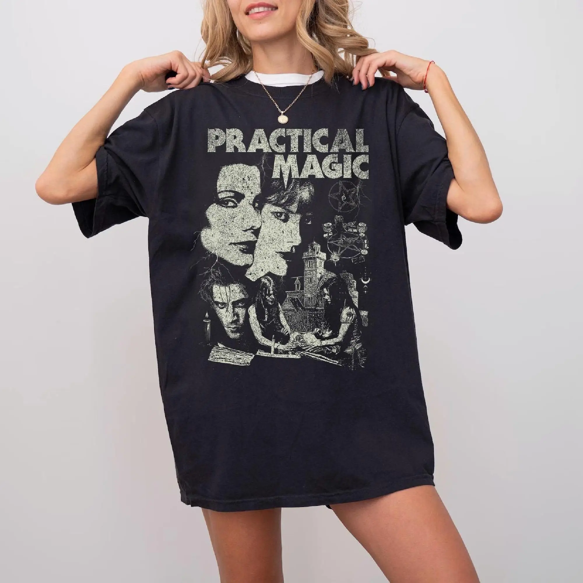 Practical Magic T-shirt Vintage Washed Y2K Aesthetic Unisex Oversized Short Sleeve Summer Cotton Retro Streetwear 2026 Hot Sale