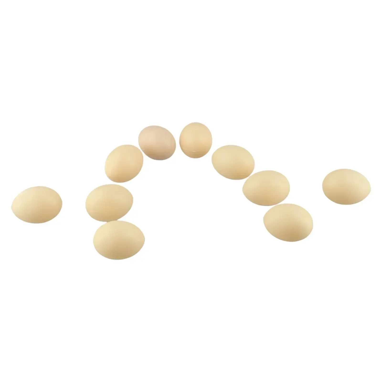 10 Pcs Hen Poultry Simulation Artificial Faux Fake Plastic Eggs For Chicken Duck Geese Hatch Incubation Breeding