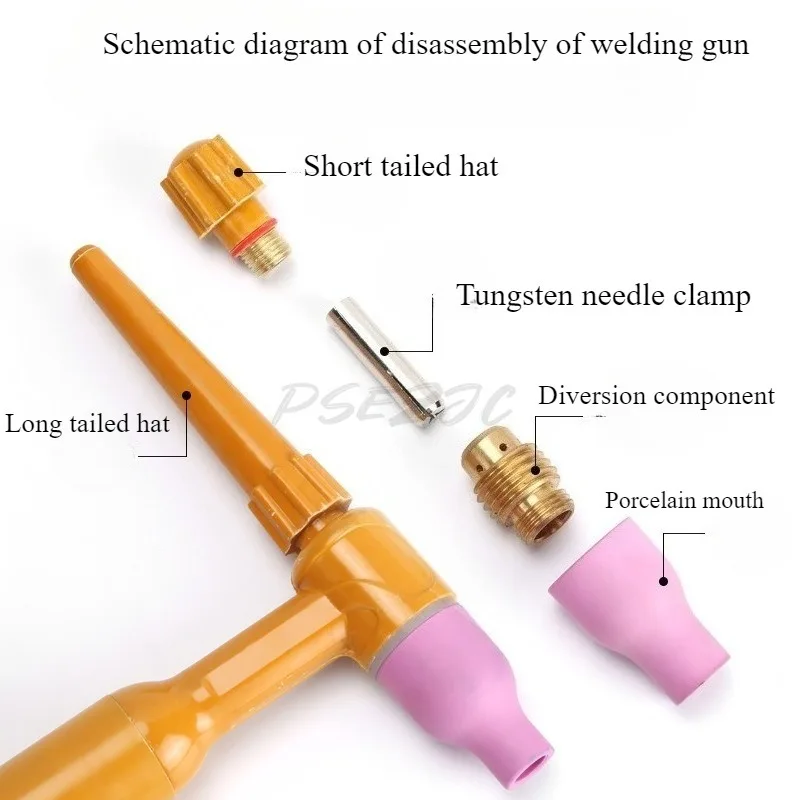 Switch Valve Joint Simple Argon Arc Welding Gun Soil Handle Welding Gun Split Welding Handle Wire Cross