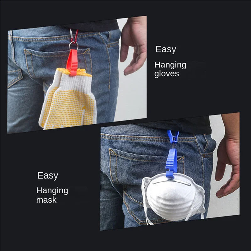 

ELOS-20 Pcs Multifunctional Gloves Clip Hanger Work Clip Work Gloves Safety Clip Outdoor Gloves Clip