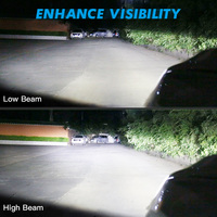 BEVINSEE H7 H11 H1 9012 HIR2 LED Auto Headlight Bulbs H4/9003 9007/HB5 Hi/Lo Beam 9005 HB3 H27 880 881 LED Fog Lights 6000K 12V