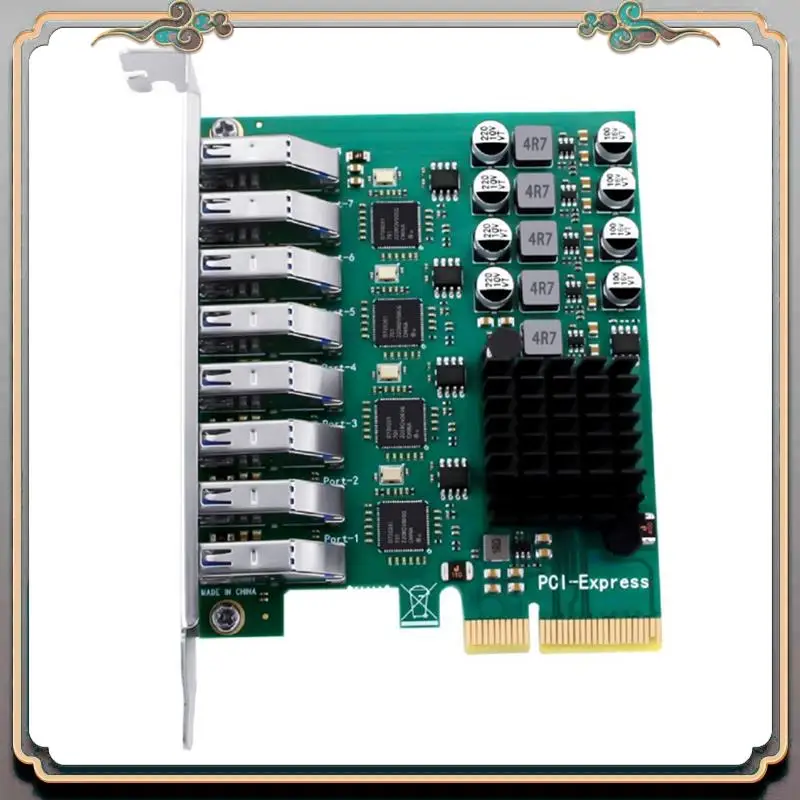 

Прочная 8-портовая карта расширения USB 3.0 PCI Express PCI-E X4 USB 3.0, адаптер USB3.0 6 Гбит/с, контроллер для настольного ПК