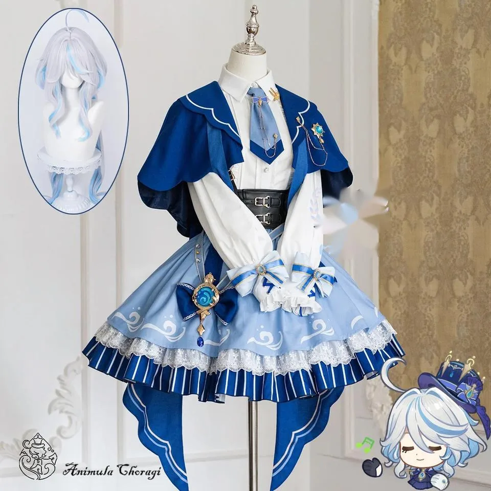 Genshin Impact Fontaine Tour Furina De Fontaine Lolita Cosplay Kostüm Cos Spiel Anime Party Uniform Owen Spielen Rolle 2026
